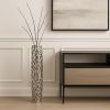 47" Aluminum Silver Twigs Cylinder Floor Vase