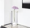 9 Hand Crafted Crystal Square Optical Bud Vase