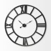 54" Round Xl Industrial Style Wall Clock With Open Face Desing
