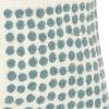 12" X 20" Beige Blue and Ivory Geometric Cotton Throw Pillow With Textured Appliques
