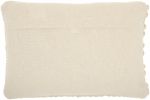 Cream Pom-Pom Detailed Lumbar Pillow