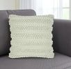 20" Mint Green Striped Throw Pillow With Texture