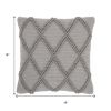 Light Gray Textured Lattice Throw Pillow