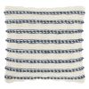 18" Navy Cotton Blend Throw Pillow