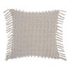 Tassel Detailed Gray Throw Pillow