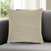Taupe Distressed Stripes Throw Pillow
