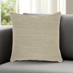 Taupe Distressed Stripes Throw Pillow