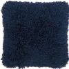 Fluffy Navy Shag Accent Throw Pillow