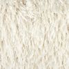 Square Ivory Shag Throw Pillow