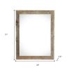 20" X 28" Rustic Farmhouse Weathered Gray Wood Frame