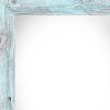 24" X 30" Rustic Farmhouse Light Aqua Blue Wood Frame