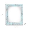 24" X 30" Rustic Farmhouse Light Aqua Blue Wood Frame