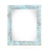 9" X 12"  Rustic Farmhouse Light Aqua Blue Wood Frame