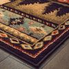 2' X 8' Black And Brown Nature Lodge Runner Rug