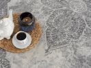 2' X 13' Gray Distressed Medallion Runner Rug