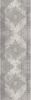 2' X 15' Gray Distressed Medallion Runner Rug