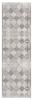 2' X 13' Gray Distressed Trellis Pattern Runner Rug