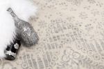 2' X 13' Ivory Distressed Ikat Pattern Runner Rug