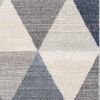 2' X 8' Navy Blue Geometric Diamond Runner Rug
