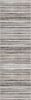2' X 15' Blue And Beige Distressed Stripes Runner Rug