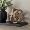Brown Wooden Hollow Orb Sculpture