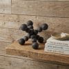 7" Black Beaded Wooden Decorative Jack