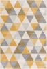 2' X 5' Yellow and Ivory Geometric Area Rug