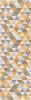 6' Runner Yellow and Ivory Geometric Runner Rug