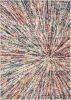 7' X 10' Cream Celestial Burst Abstract Area Rug