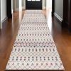 13' Runner Cream Ikat Area Rug