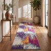 20' Runner Gray and Ivory Abstract Runner Rug
