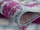 20' Runner Gray and Ivory Abstract Runner Rug