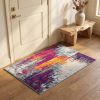 2' X 5' Gray and Ivory Abstract Area Rug