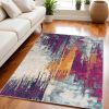 5' X 7' Gray and Ivory Abstract Area Rug