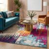 5' X 7' Gray and Ivory Abstract Area Rug