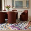 6' X 9' Blue and Gold Abstract Area Rug