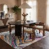 8' X 10' Blue and Gold Abstract Area Rug