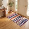 3' X 5' Multicolor Irregular Striped Area Rug
