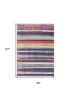 3' X 5' Multicolor Irregular Striped Area Rug