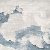 5' X 7' Gray and Blue Abstract Area Rug