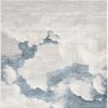 6' X 9' Gray and Blue Abstract Area Rug