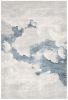 6' X 9' Gray and Blue Abstract Area Rug
