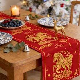 r New Year Decorations, 13x47inch Chinese New Year Table Runner 2026 Years of The Horse 2026 Decorations