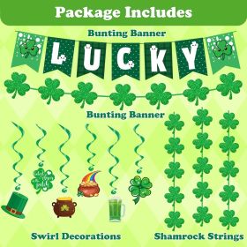OHOME St Patricks Day Decorations - Hanging Swirls,Banner
