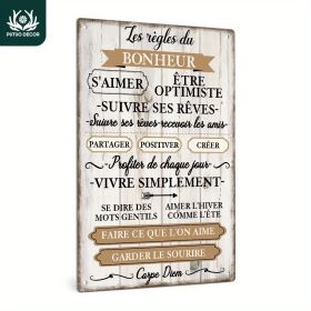 CIFbuy Vintage French Inspirational Quotes Metal Sign Rustic Wall Art For Home Farmhouse Cafe Decor (TikTok, temu pick-up service)