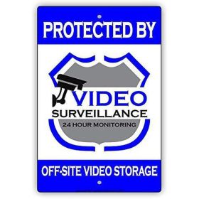 CIFbuy Vintage Warning Metal Sign No Trespassing 24/7 Video Surveillance Restricted Access Wall Decor For Home Business Driveway Gate (TikTok