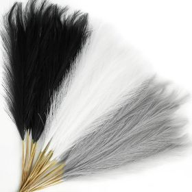30pcs Black Faux Pampas Grass Tall