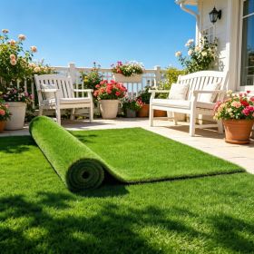 10' x 3' Artificial Turf Grass with Simulated Look & Feel UV Protection, & Drain Holes for Rain